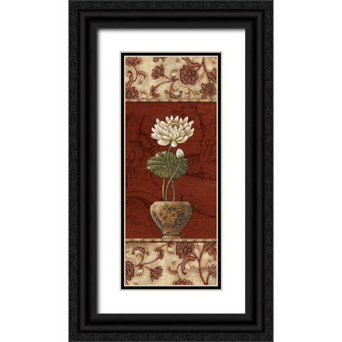 Geisha Garden III Black Ornate Wood Framed Art Print with Double Matting by Audrey, Charlene