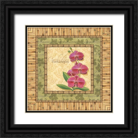 Bright Orchids IV Black Ornate Wood Framed Art Print with Double Matting by Audrey, Charlene