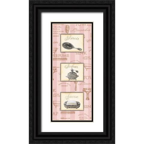 Beaute Feminine Panel I Black Ornate Wood Framed Art Print with Double Matting by Audrey, Charlene