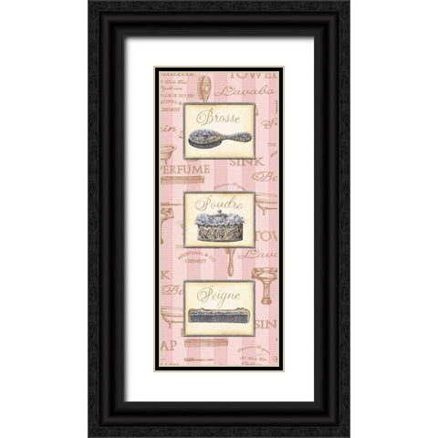 Beaute Feminine Panel II Black Ornate Wood Framed Art Print with Double Matting by Audrey, Charlene