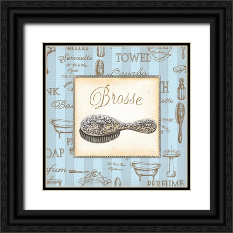Bleu Beaute Feminine II Black Ornate Wood Framed Art Print with Double Matting by Audrey, Charlene