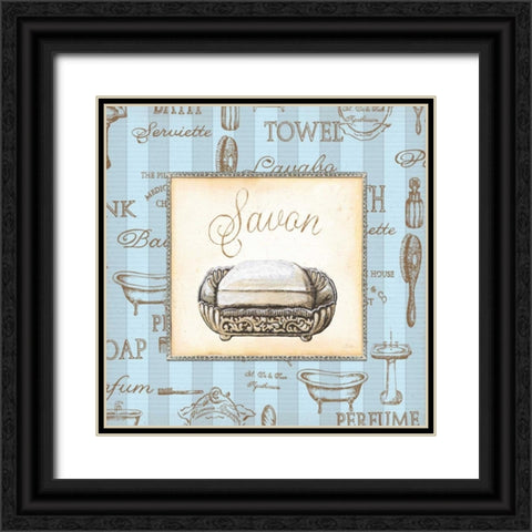 Bleu Beaute Feminine III Black Ornate Wood Framed Art Print with Double Matting by Audrey, Charlene