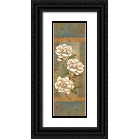 Magnolia Trio II Black Ornate Wood Framed Art Print with Double Matting by Belamar, Ella