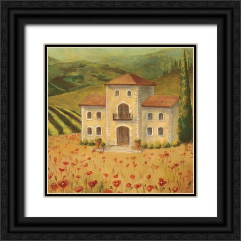 Tuscan Landscape II Black Ornate Wood Framed Art Print with Double Matting by Belamar, Ella
