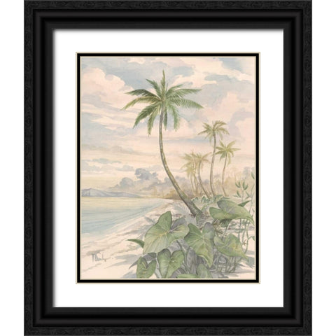Cabana Bay II Black Ornate Wood Framed Art Print with Double Matting by Brent, Paul