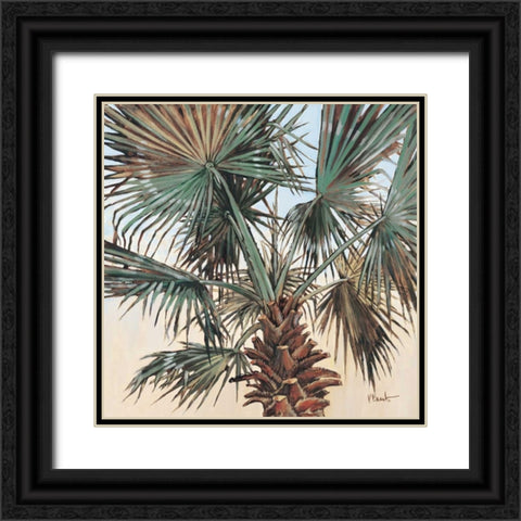 Solitary Palm Black Ornate Wood Framed Art Print with Double Matting by Brent, Paul