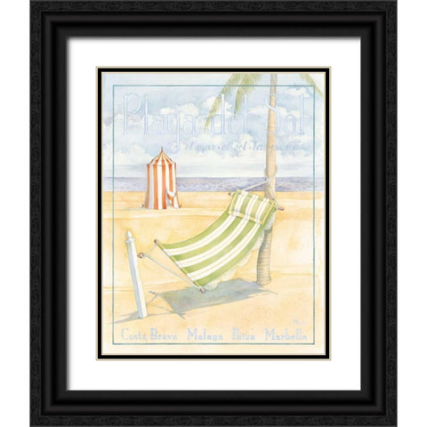 Playa Del Sol Black Ornate Wood Framed Art Print with Double Matting by Brent, Paul