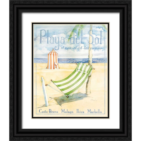 Playa del Sol Black Ornate Wood Framed Art Print with Double Matting by Brent, Paul