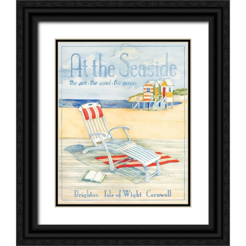 At the Seaside Black Ornate Wood Framed Art Print with Double Matting by Brent, Paul