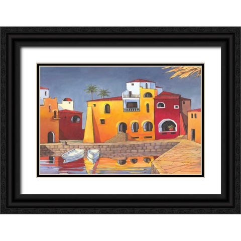Puerto del Mar I Black Ornate Wood Framed Art Print with Double Matting by Brent, Paul