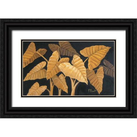 Calypso Leaves II Black Ornate Wood Framed Art Print with Double Matting by Brent, Paul