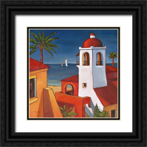 Antigua I Black Ornate Wood Framed Art Print with Double Matting by Brent, Paul