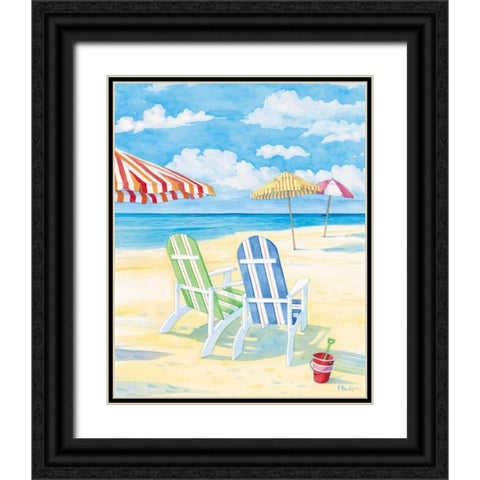 Oceanside I Black Ornate Wood Framed Art Print with Double Matting by Brent, Paul