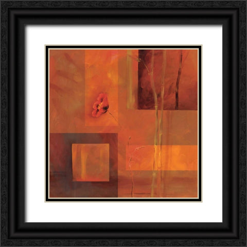 Goa Poppy I Black Ornate Wood Framed Art Print with Double Matting by Brent, Paul
