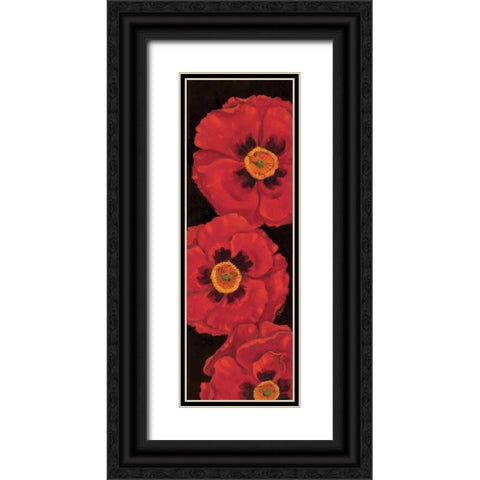 Bella Grande Poppies Black Ornate Wood Framed Art Print with Double Matting by Brent, Paul