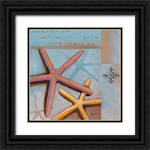 Sanibel Starfish Black Ornate Wood Framed Art Print with Double Matting by Brent, Paul
