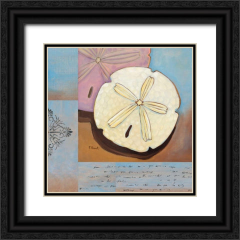 Sanibel Sand Dollar Black Ornate Wood Framed Art Print with Double Matting by Brent, Paul
