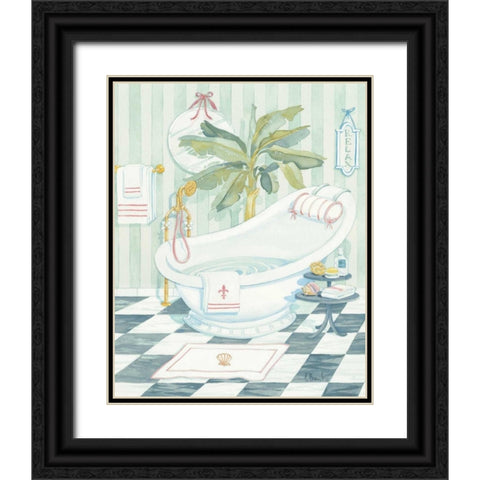 Slipper Tub Black Ornate Wood Framed Art Print with Double Matting by Brent, Paul