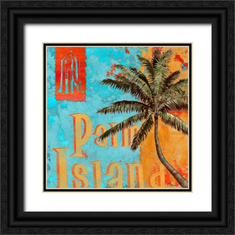 Rojo Palm II Black Ornate Wood Framed Art Print with Double Matting by Brent, Paul