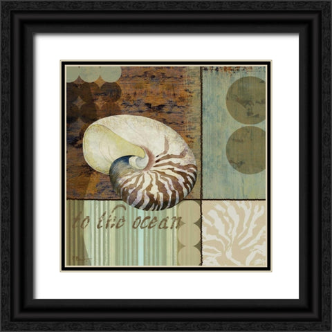 Contemporary Shell II Black Ornate Wood Framed Art Print with Double Matting by Brent, Paul