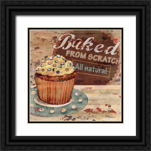 Baking Sign II Black Ornate Wood Framed Art Print with Double Matting by Brent, Paul
