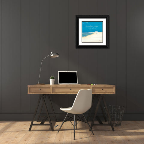 Tranquility Sentiment Black Ornate Wood Framed Art Print with Double Matting by Brent, Paul