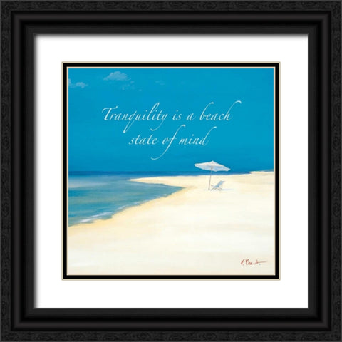 Tranquility Sentiment Black Ornate Wood Framed Art Print with Double Matting by Brent, Paul