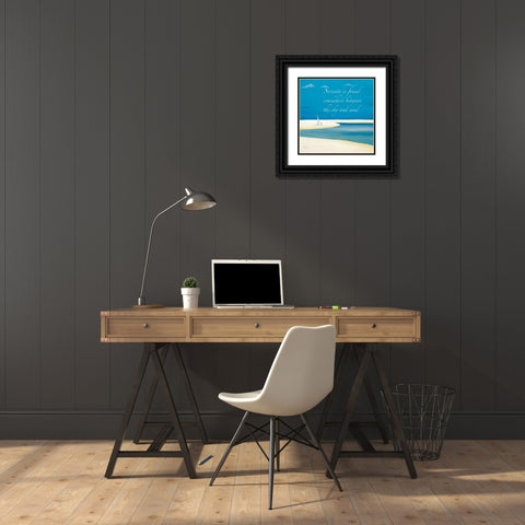 Serenity Sentiment Black Ornate Wood Framed Art Print with Double Matting by Brent, Paul