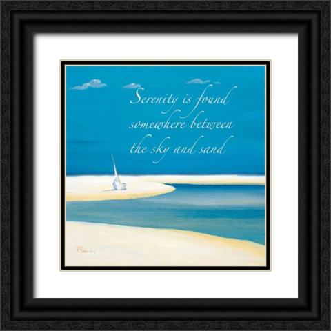 Serenity Sentiment Black Ornate Wood Framed Art Print with Double Matting by Brent, Paul
