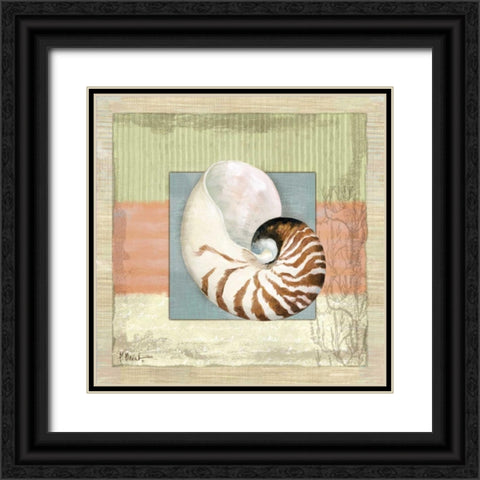 Montego Nautilus Black Ornate Wood Framed Art Print with Double Matting by Brent, Paul