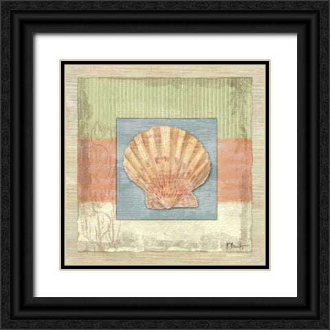 Montego Scallop Black Ornate Wood Framed Art Print with Double Matting by Brent, Paul