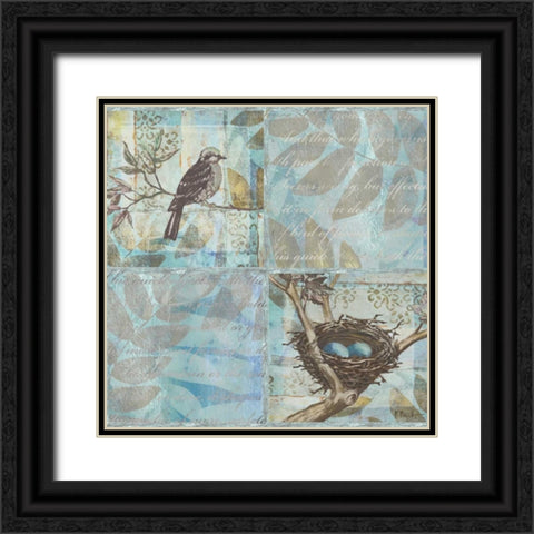 Florentine Songbird I Black Ornate Wood Framed Art Print with Double Matting by Brent, Paul