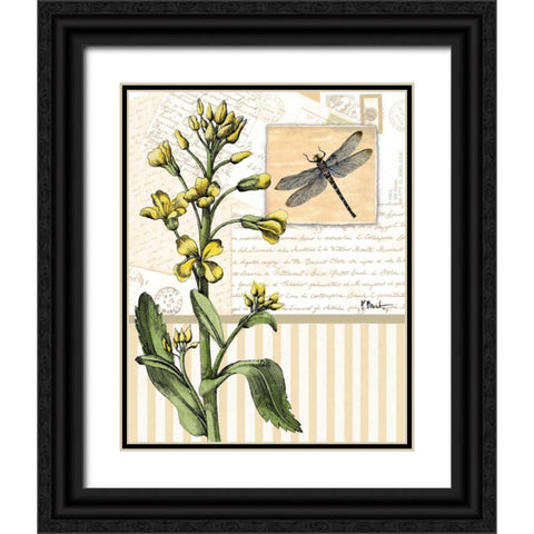 Botanical Collage II Black Ornate Wood Framed Art Print with Double Matting by Brent, Paul