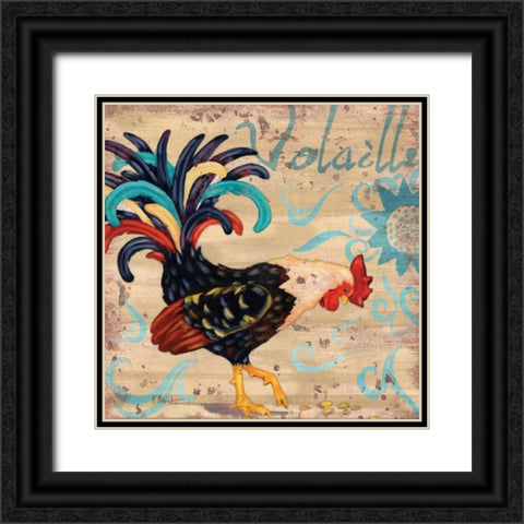 Royale Rooster I Black Ornate Wood Framed Art Print with Double Matting by Brent, Paul