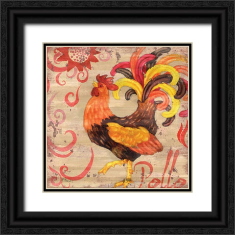 Royale Rooster II Black Ornate Wood Framed Art Print with Double Matting by Brent, Paul