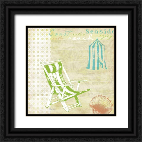 Cabana Beach Citrus Collage I Black Ornate Wood Framed Art Print with Double Matting by Brent, Paul
