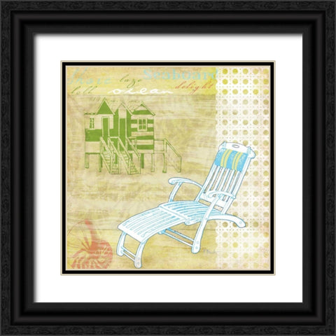 Cabana Beach Citrus Collage II Black Ornate Wood Framed Art Print with Double Matting by Brent, Paul
