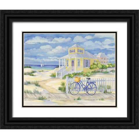 Beach Cruiser Cottage II Black Ornate Wood Framed Art Print with Double Matting by Brent, Paul