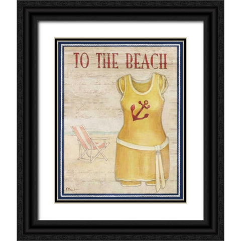 To the Beach Black Ornate Wood Framed Art Print with Double Matting by Brent, Paul