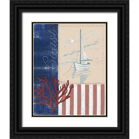 American Coastal I Black Ornate Wood Framed Art Print with Double Matting by Brent, Paul