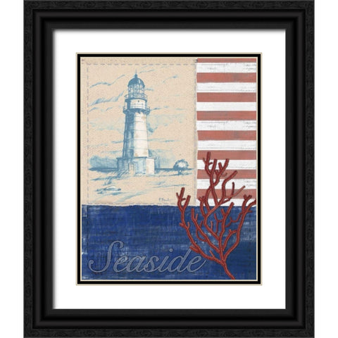 American Coastal II Black Ornate Wood Framed Art Print with Double Matting by Brent, Paul