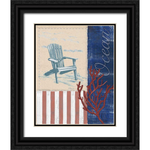 American Coastal IV Black Ornate Wood Framed Art Print with Double Matting by Brent, Paul