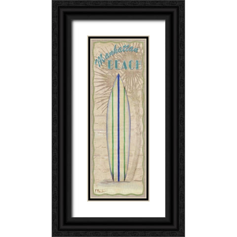 Surf Panel II Black Ornate Wood Framed Art Print with Double Matting by Brent, Paul