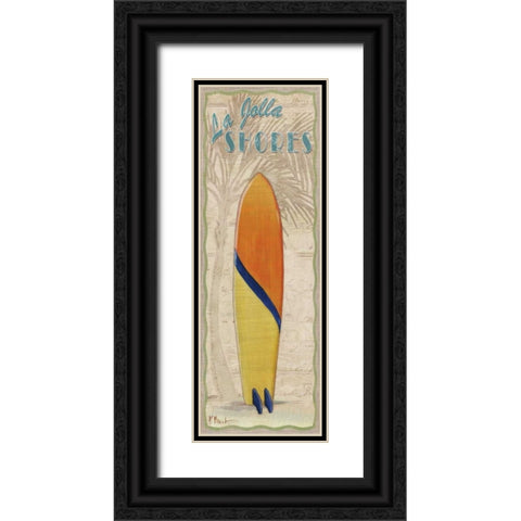 Surf Panel III Black Ornate Wood Framed Art Print with Double Matting by Brent, Paul
