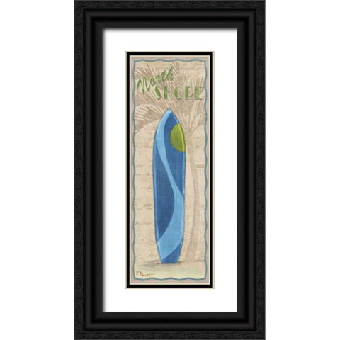 Surf Panel IV Black Ornate Wood Framed Art Print with Double Matting by Brent, Paul