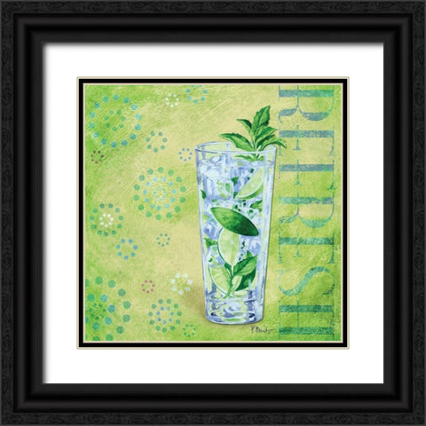 Calypso Cocktails III Black Ornate Wood Framed Art Print with Double Matting by Brent, Paul