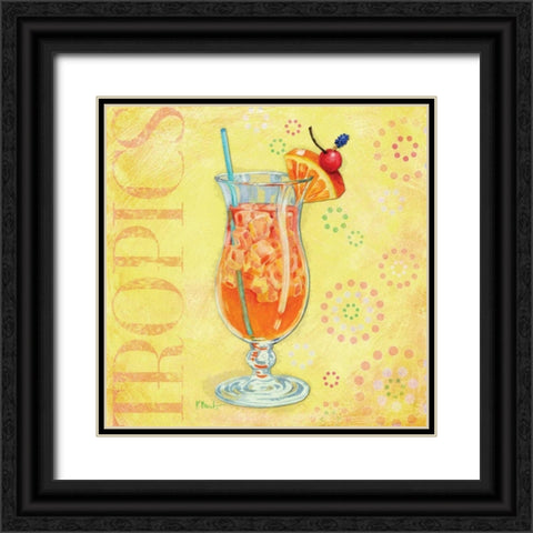 Calypso Cocktails IV Black Ornate Wood Framed Art Print with Double Matting by Brent, Paul