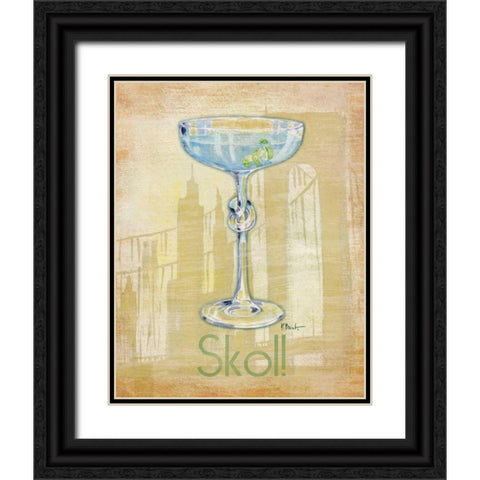 Big City Cocktail IV Black Ornate Wood Framed Art Print with Double Matting by Brent, Paul