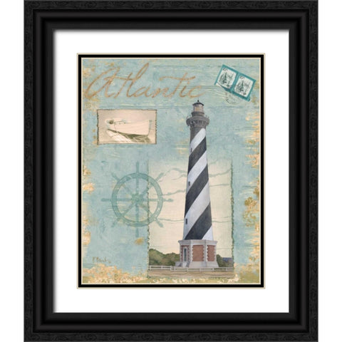 Seacoast Lighthouse I Black Ornate Wood Framed Art Print with Double Matting by Brent, Paul