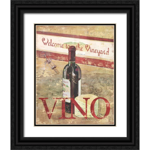 Chateau Cabernet Black Ornate Wood Framed Art Print with Double Matting by Brent, Paul